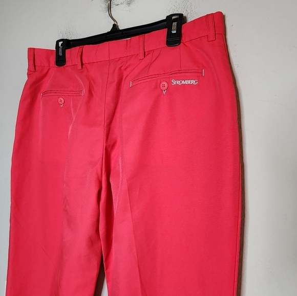 Stromberg Hot Pink High Wicking Golf Pants. Men's size 36×33. - Picture 4 of 15